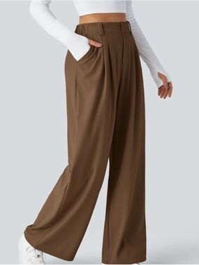 Halara Flex™ High Waisted Pocket Wide Leg Waffle Work Pants Extra Tall